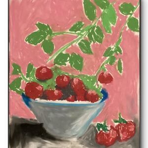 11x14 Canvas Oil Pastel Vibrant Original Art